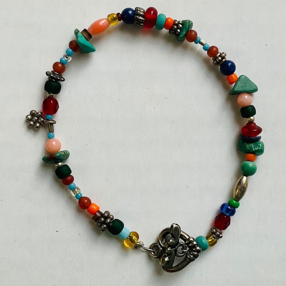 Handmade Multi Stone bracelet 7”